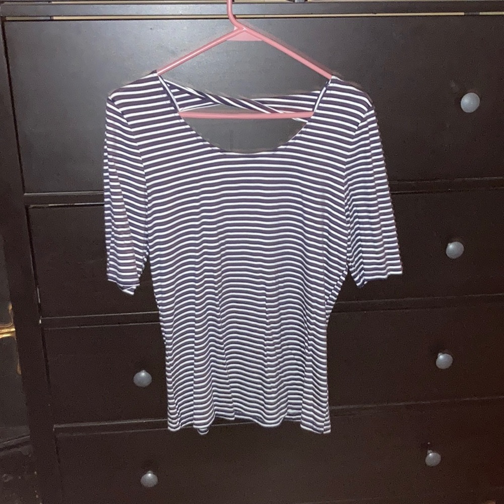 (Market & spruce)Black and white shirt